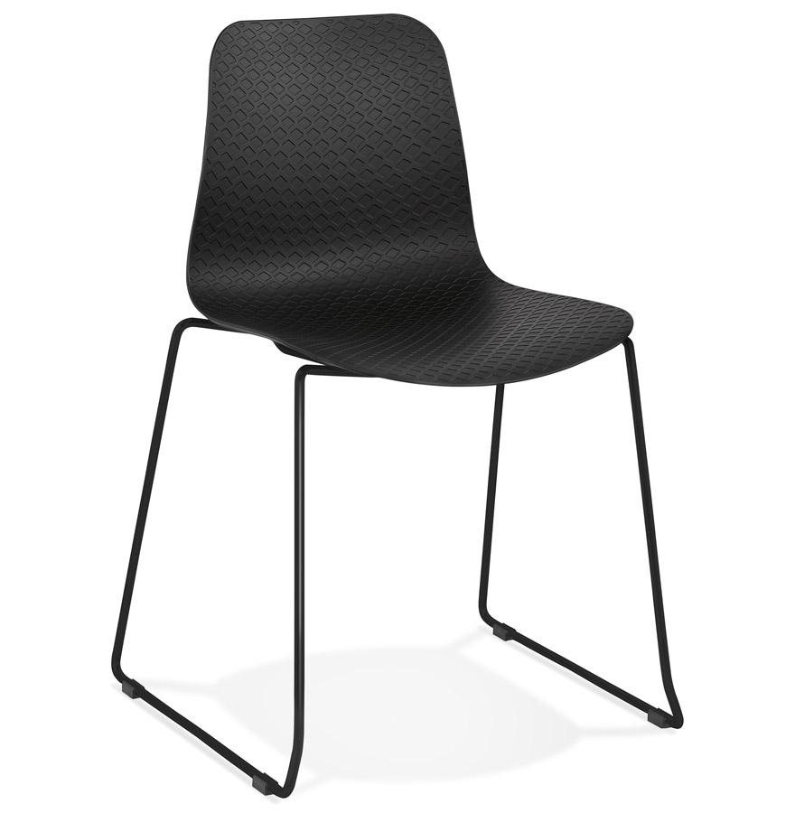 kokoon design Modern black 'EXPO' chair with black metal legs