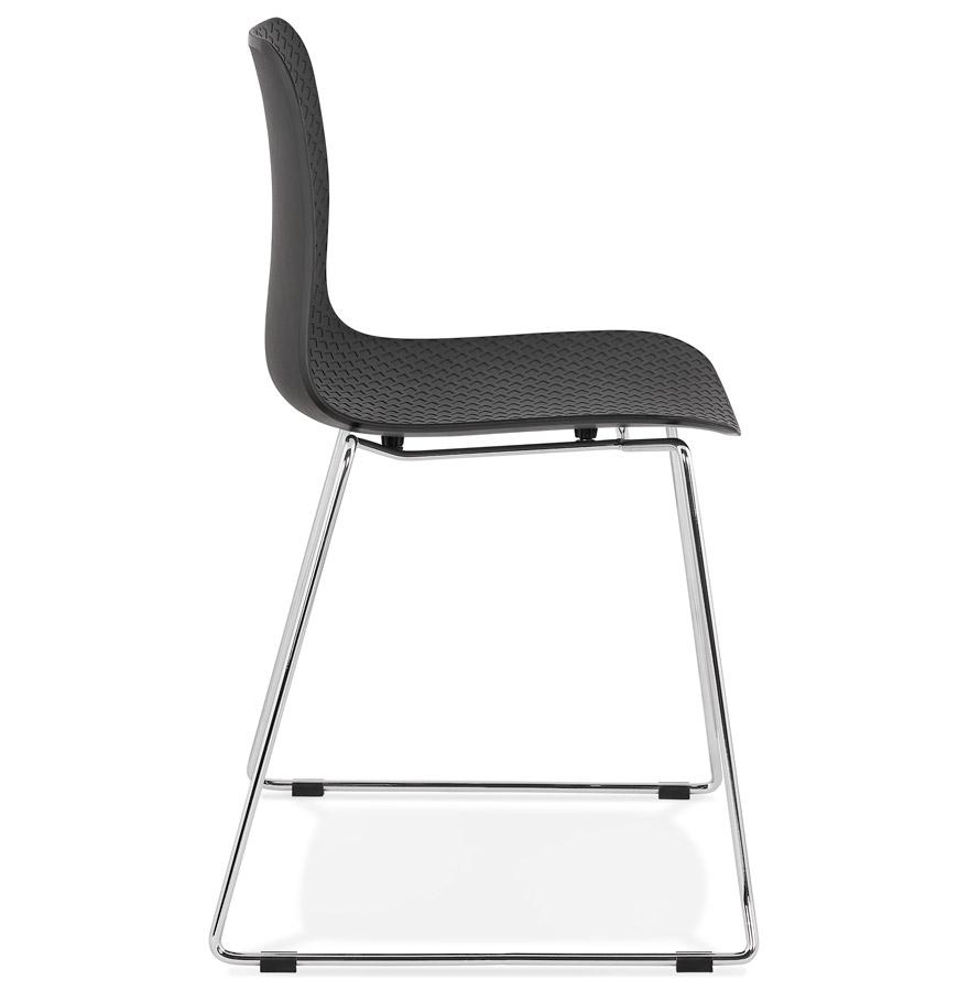 Kokoon Design Modern Black 'EXPO' Chair With Chrome Metal Legs