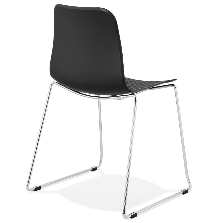 Kokoon Design Modern Black 'EXPO' Chair With Chrome Metal Legs