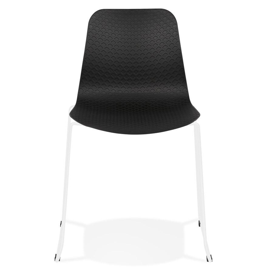 Kokoon Design Modern Black 'EXPO' Chair With White Metal Legs