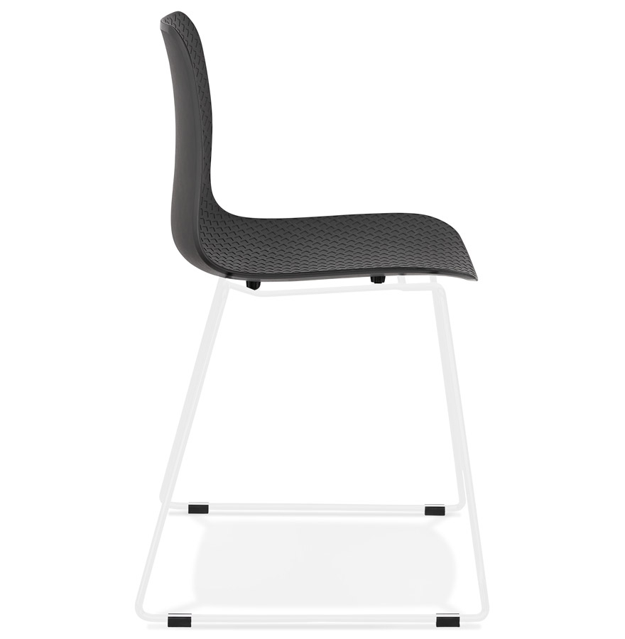 Kokoon Design Modern Black 'EXPO' Chair With White Metal Legs