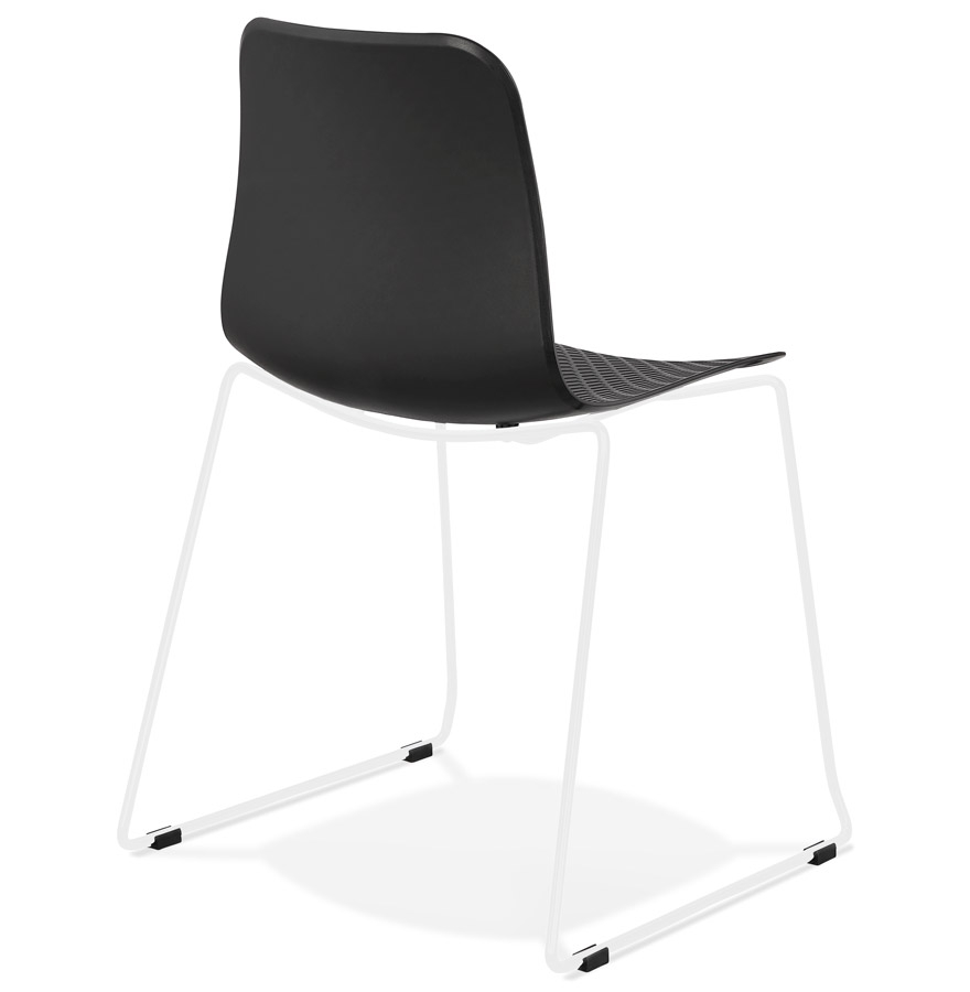 Kokoon Design Modern Black 'EXPO' Chair With White Metal Legs