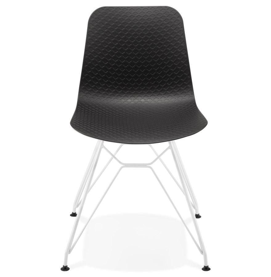 Kokoon Design Modern Black 'GAUDY' Chair With White Metal Base