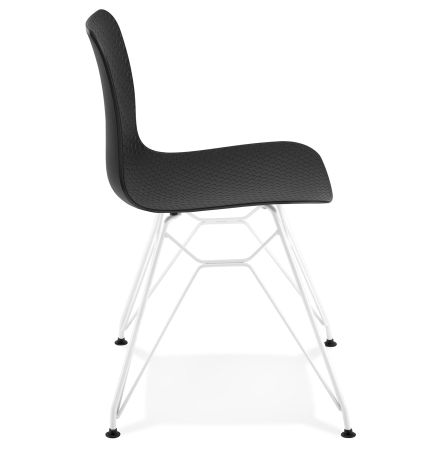 Kokoon Design Modern Black 'GAUDY' Chair With White Metal Base