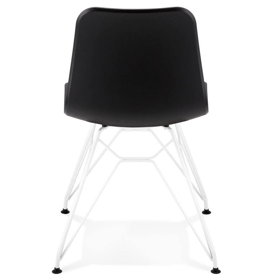 Kokoon Design Modern Black 'GAUDY' Chair With White Metal Base