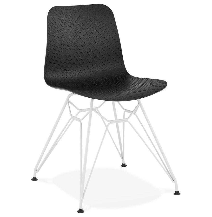 kokoon design Modern black 'GAUDY' chair with white metal base