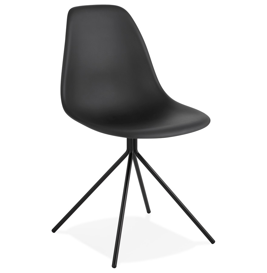 kokoon design Modern black 'LORY' chair with metal base