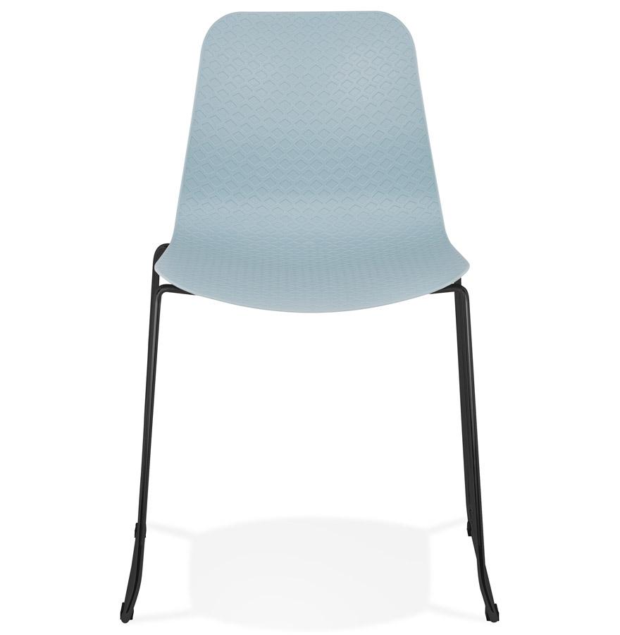 Kokoon Design Modern Blue 'EXPO' Chair With Black Metal Legs
