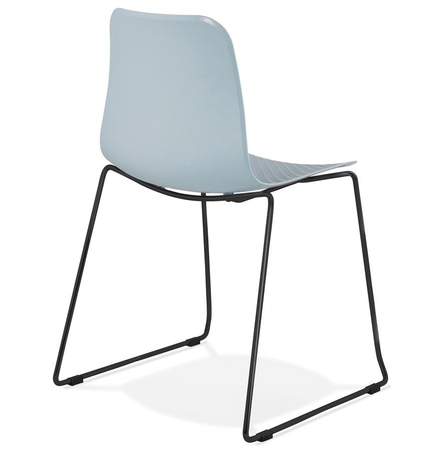 Kokoon Design Modern Blue 'EXPO' Chair With Black Metal Legs