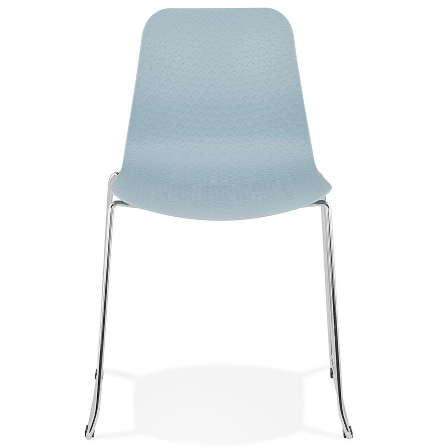 Kokoon Design Modern Blue 'EXPO' Chair With Chrome Metal Legs