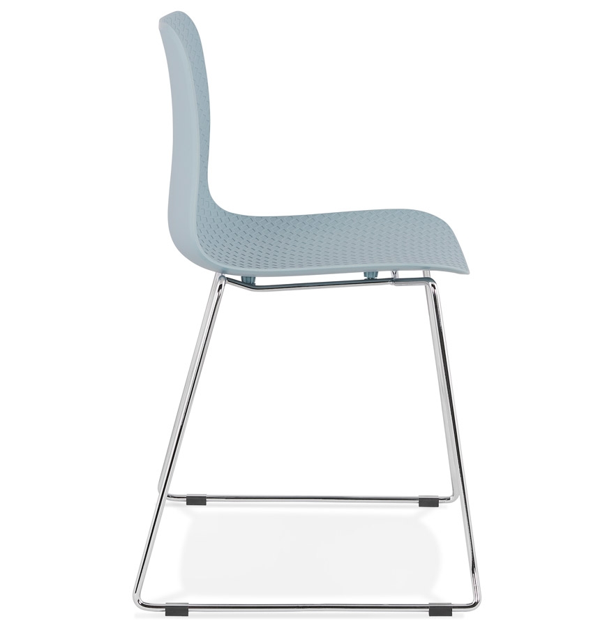 Kokoon Design Modern Blue 'EXPO' Chair With Chrome Metal Legs