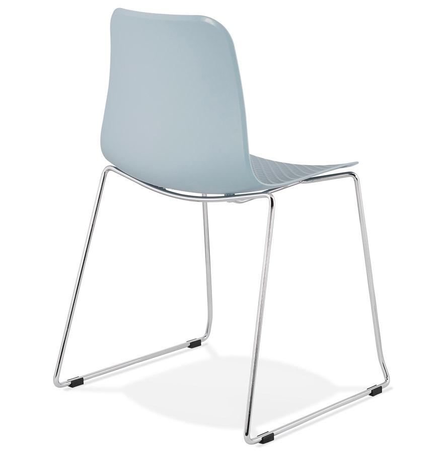 Kokoon Design Modern Blue 'EXPO' Chair With Chrome Metal Legs