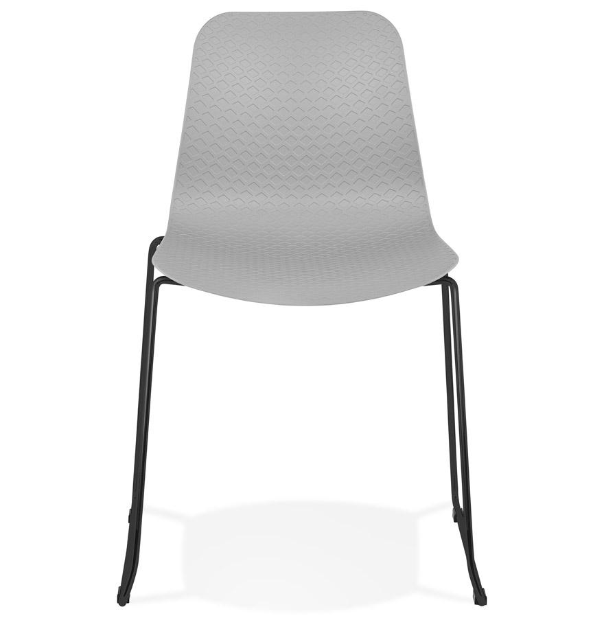 Kokoon Design Modern Gray 'EXPO' Chair With Black Metal Legs