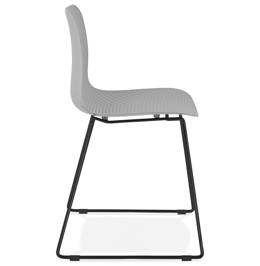 Kokoon Design Modern Gray 'EXPO' Chair With Black Metal Legs