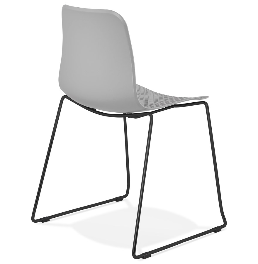 Kokoon Design Modern Gray 'EXPO' Chair With Black Metal Legs