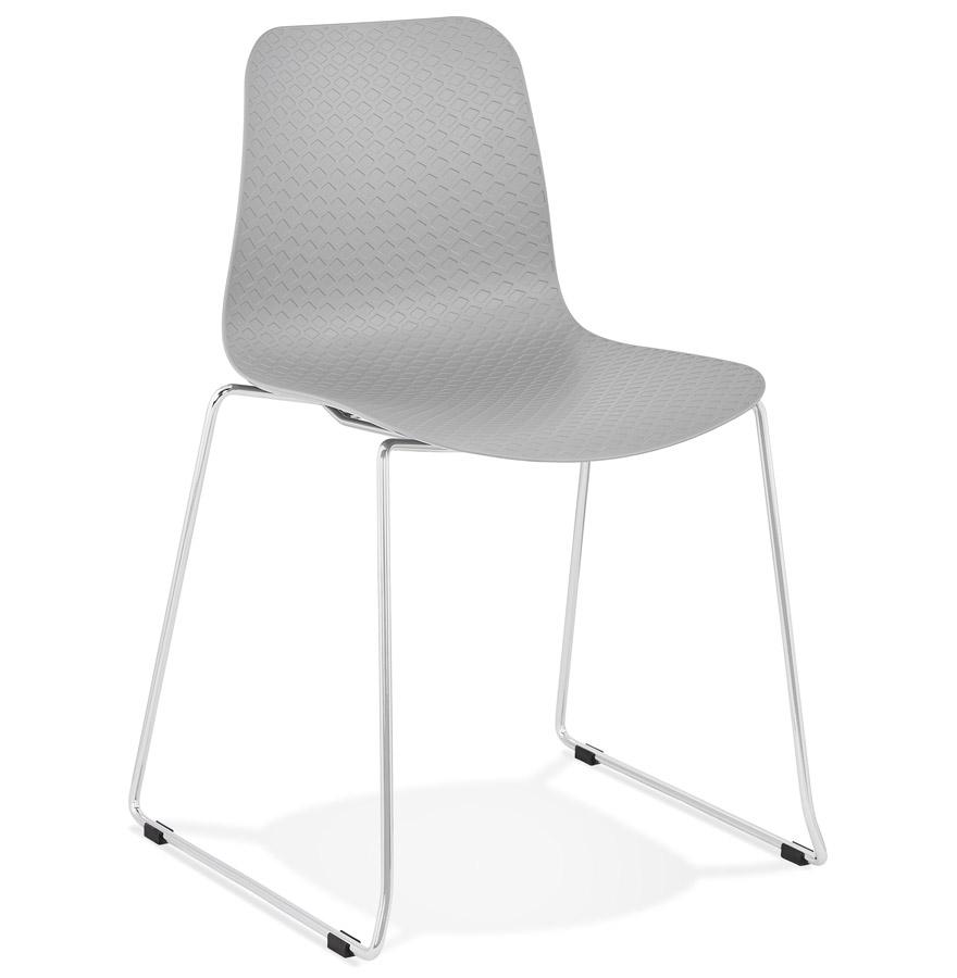 kokoon design Modern gray 'EXPO' chair with chrome metal legs