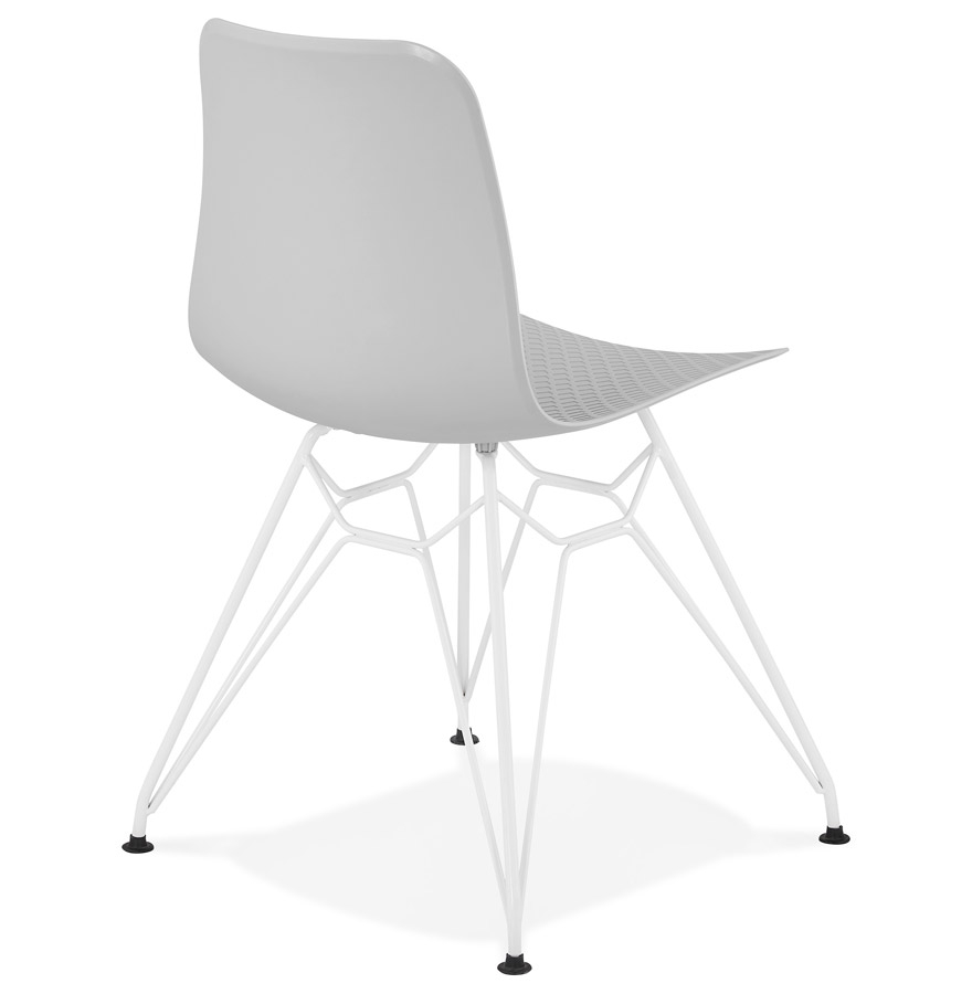 Kokoon Design Modern Gray 'GAUDY' Chair With White Metal Base