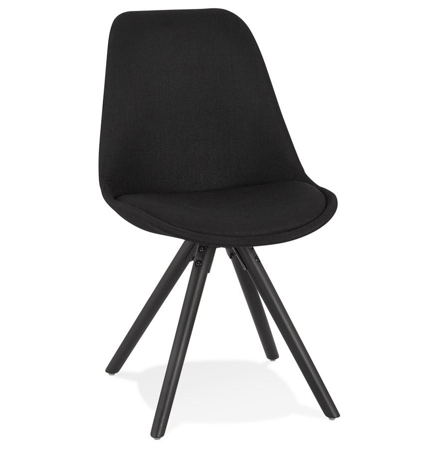 kokoon design Modern 'HIPHOP' chair in black fabric and wood