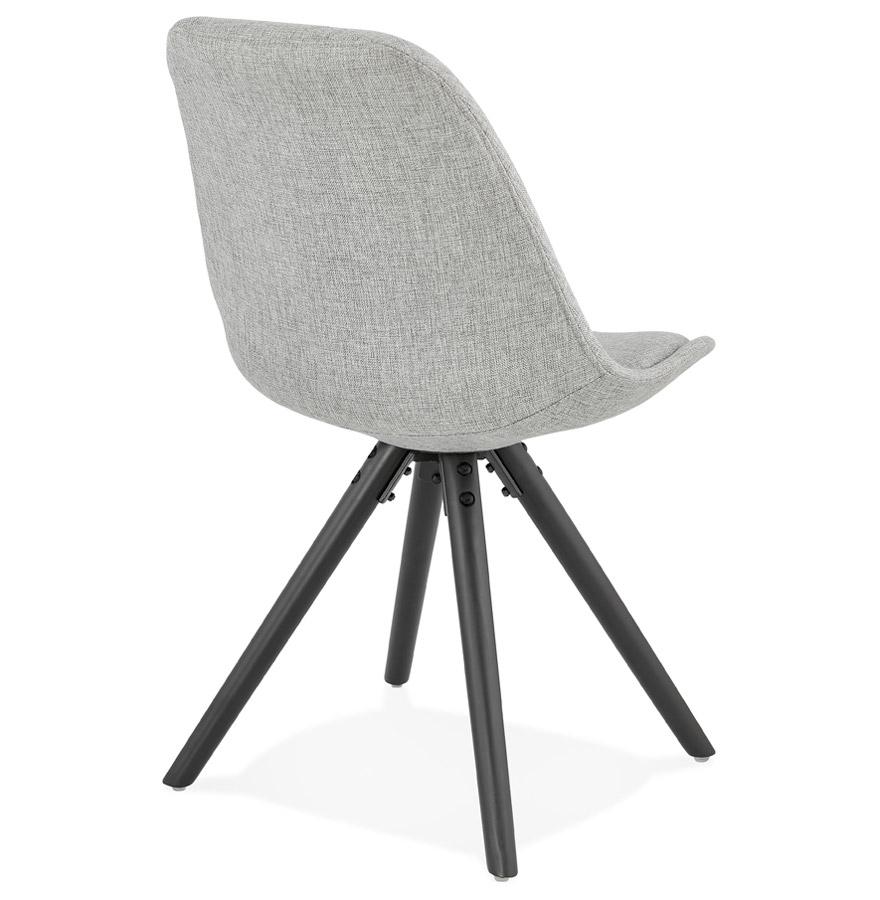 Kokoon Design Modern 'HIPHOP' Chair In Gray Fabric And Black Wooden Legs