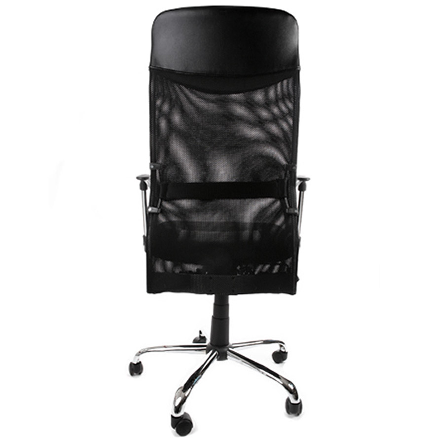 Kokoon Design Modern Office Armchair 'ROMA' Black In Synthetic Material And Fabric
