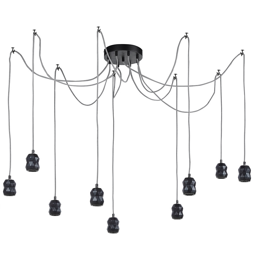 kokoon design Modern spider pendant 'RAINY' with 9 sockets