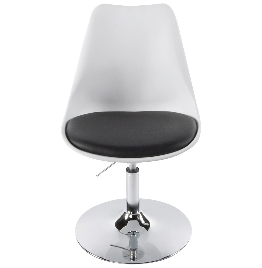 Kokoon Design Modern Swivel Chair 'QUEEN' Adjustable White And Black