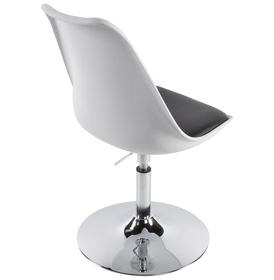 Kokoon Design Modern Swivel Chair 'QUEEN' Adjustable White And Black