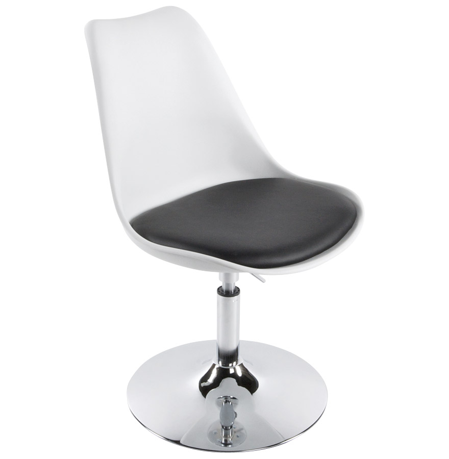 kokoon design Modern swivel chair 'QUEEN' adjustable white and black