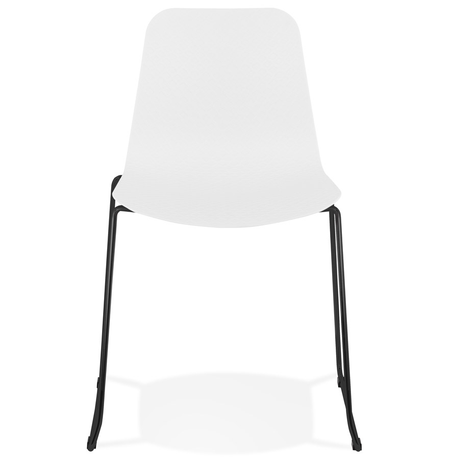 Kokoon Design Modern White 'EXPO' Chair With Black Metal Legs