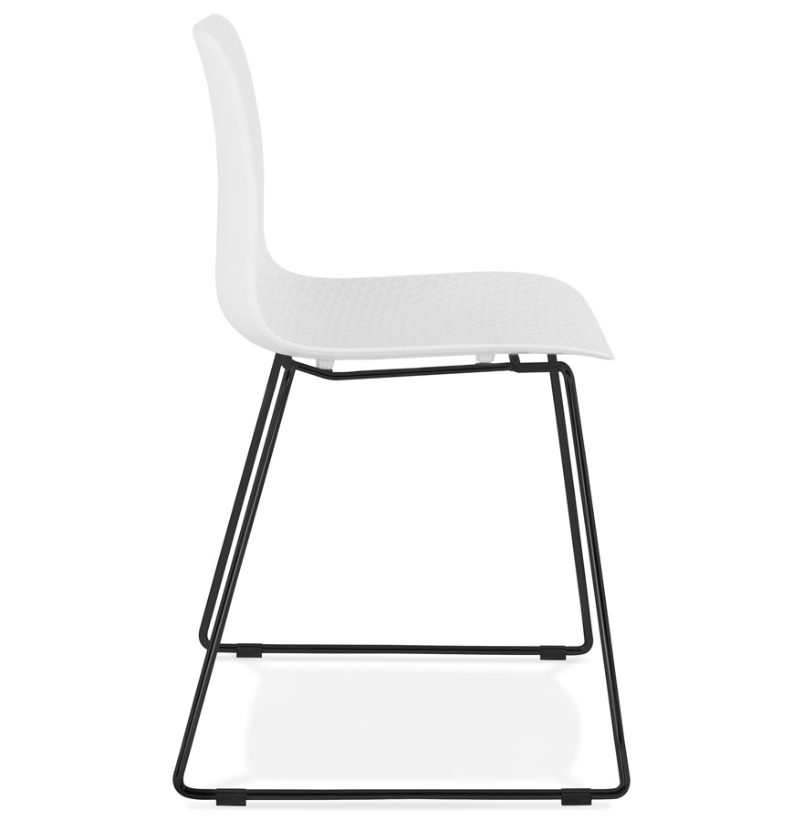Kokoon Design Modern White 'EXPO' Chair With Black Metal Legs