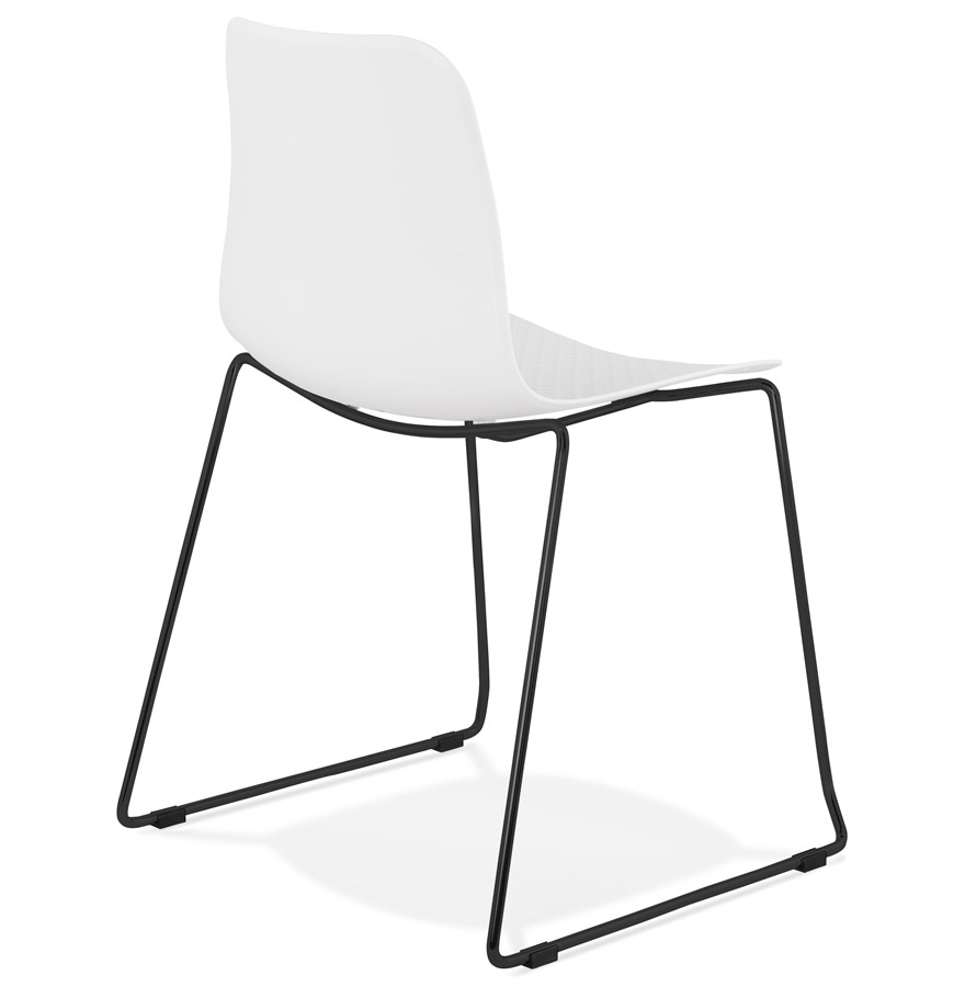 Kokoon Design Modern White 'EXPO' Chair With Black Metal Legs