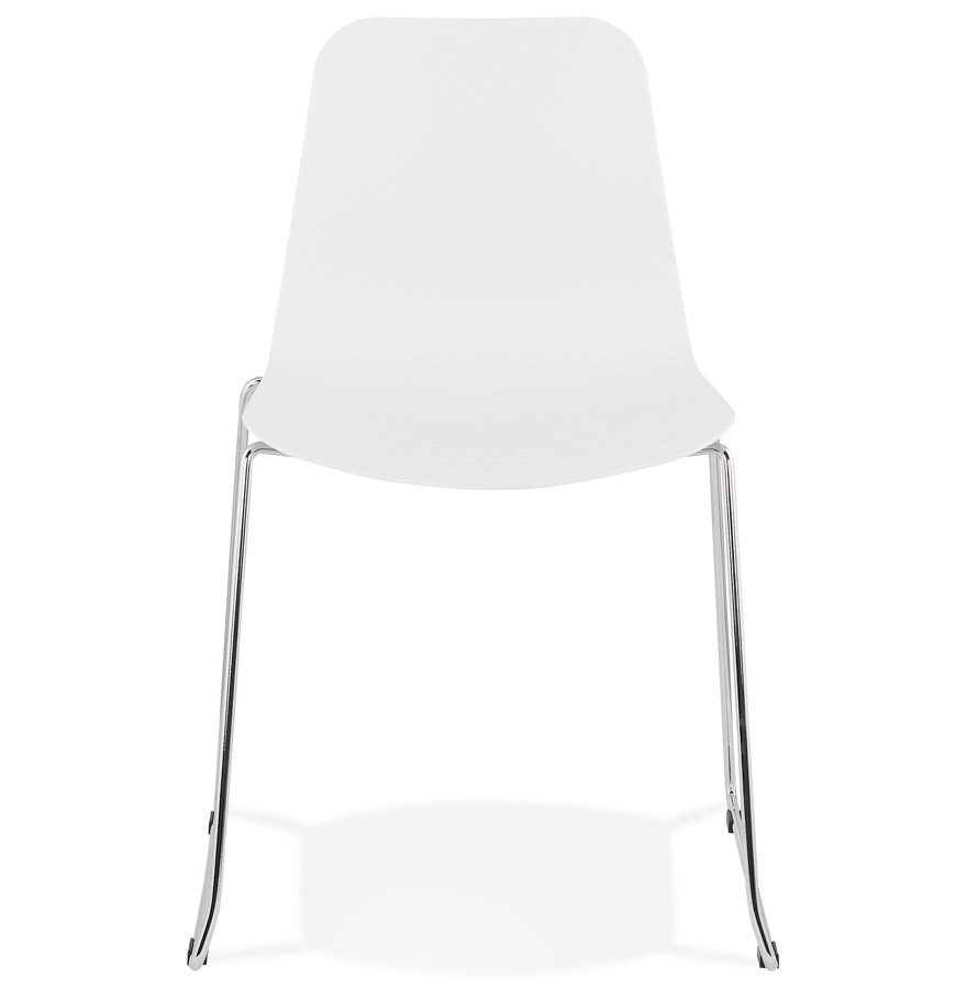 Kokoon Design Modern White 'EXPO' Chair With Chrome Metal Legs
