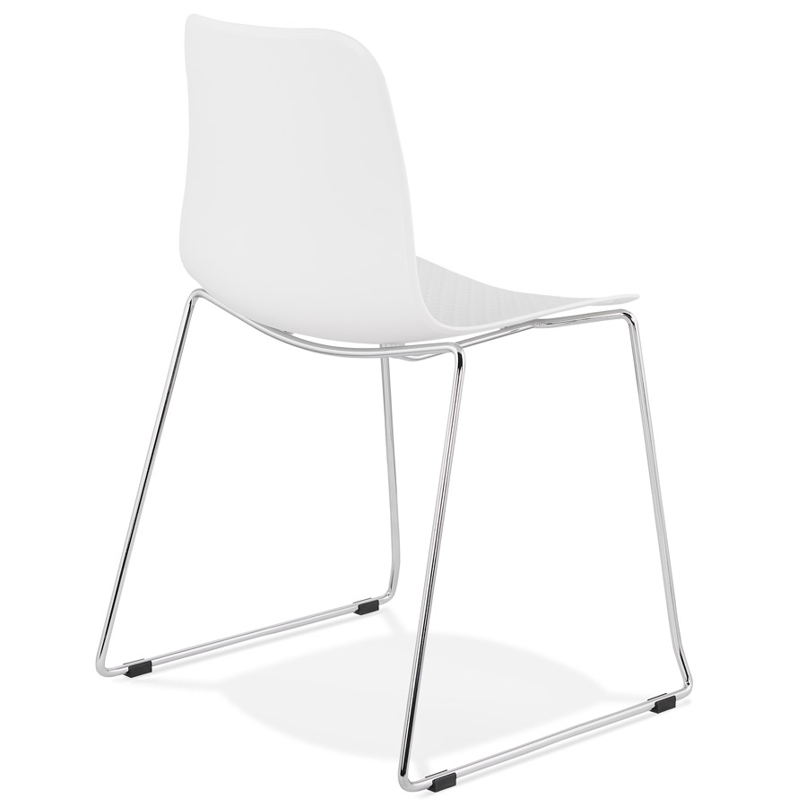 Kokoon Design Modern White 'EXPO' Chair With Chrome Metal Legs