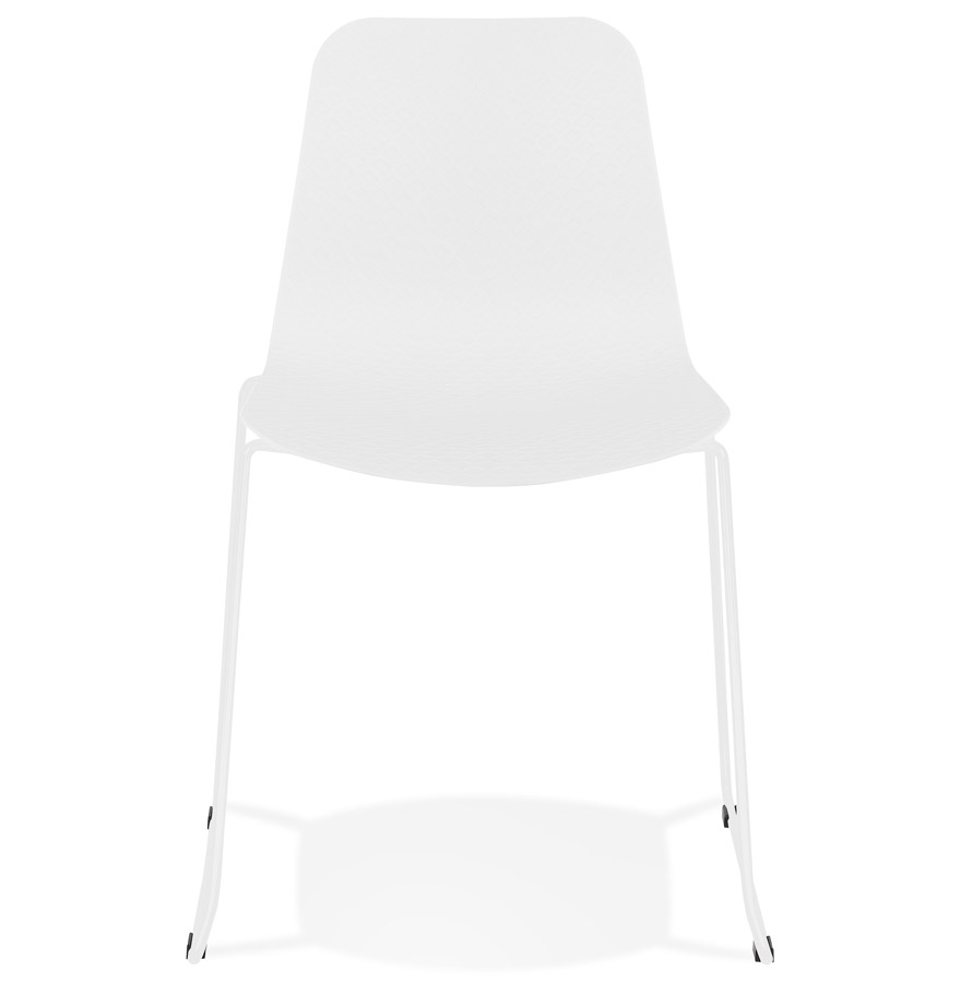 Kokoon Design Modern White 'EXPO' Chair With White Metal Legs