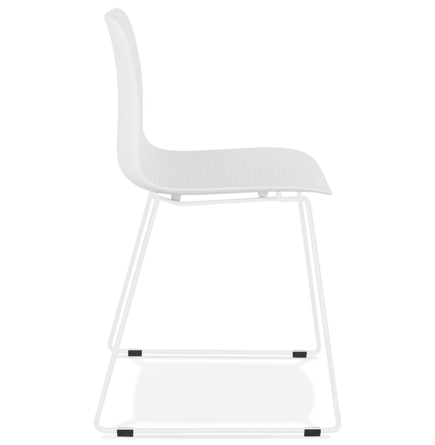 Kokoon Design Modern White 'EXPO' Chair With White Metal Legs
