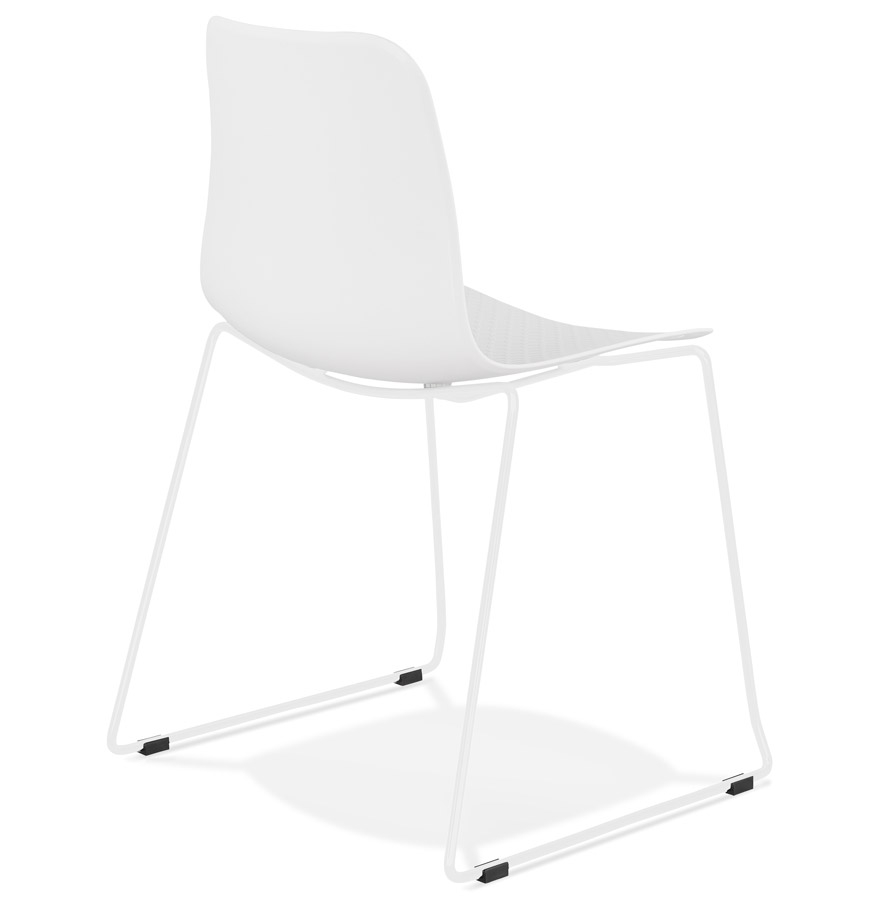Kokoon Design Modern White 'EXPO' Chair With White Metal Legs