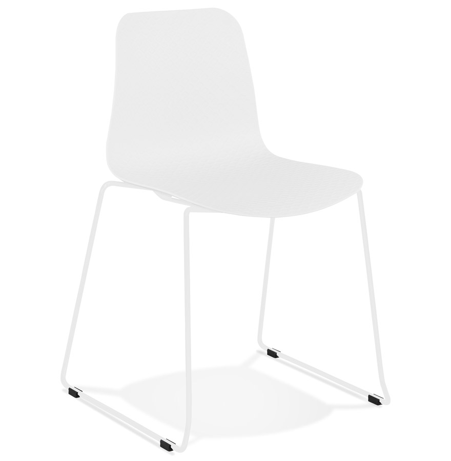 kokoon design Modern white 'EXPO' chair with white metal legs