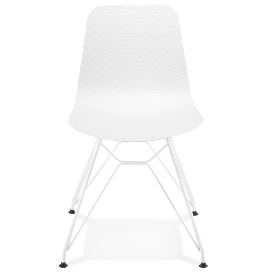 Kokoon Design Modern White 'GAUDY' Chair With White Metal Base
