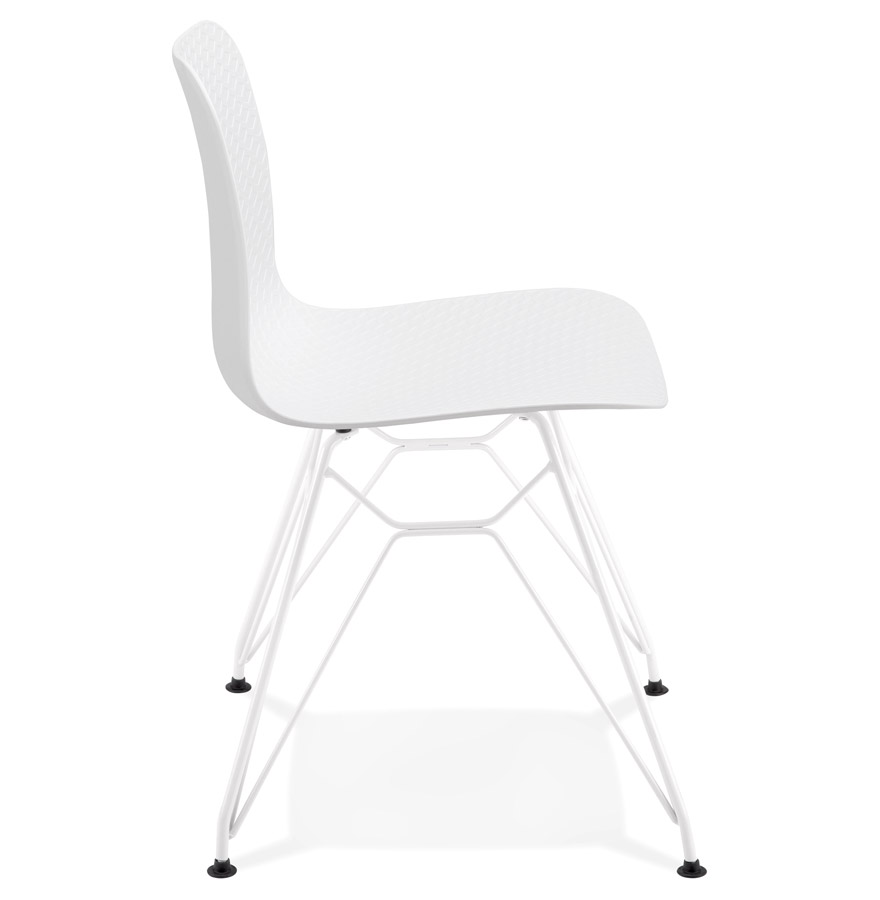 Kokoon Design Modern White 'GAUDY' Chair With White Metal Base