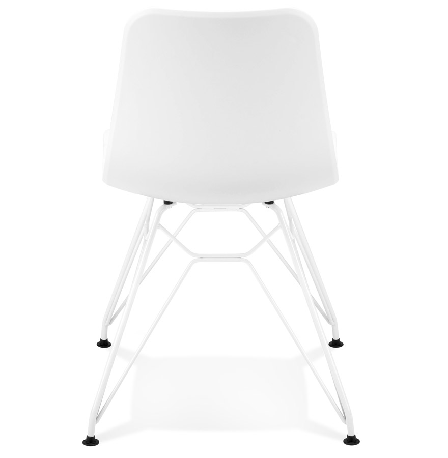Kokoon Design Modern White 'GAUDY' Chair With White Metal Base