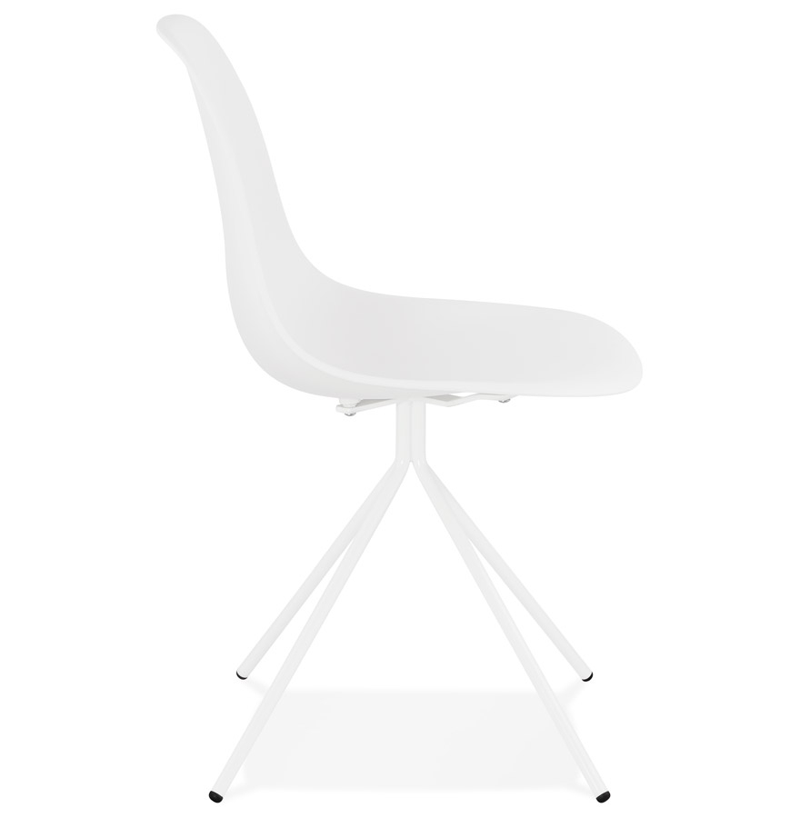 Kokoon Design Modern White 'LORY' Chair With Metal Base