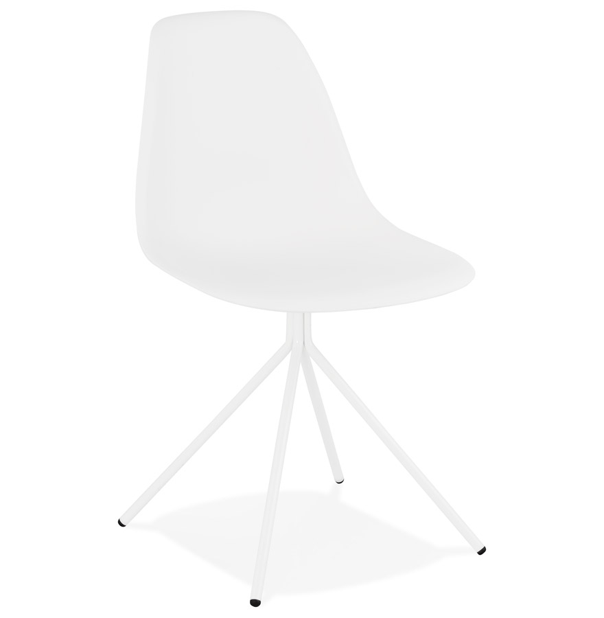 kokoon design Modern white 'LORY' chair with metal base