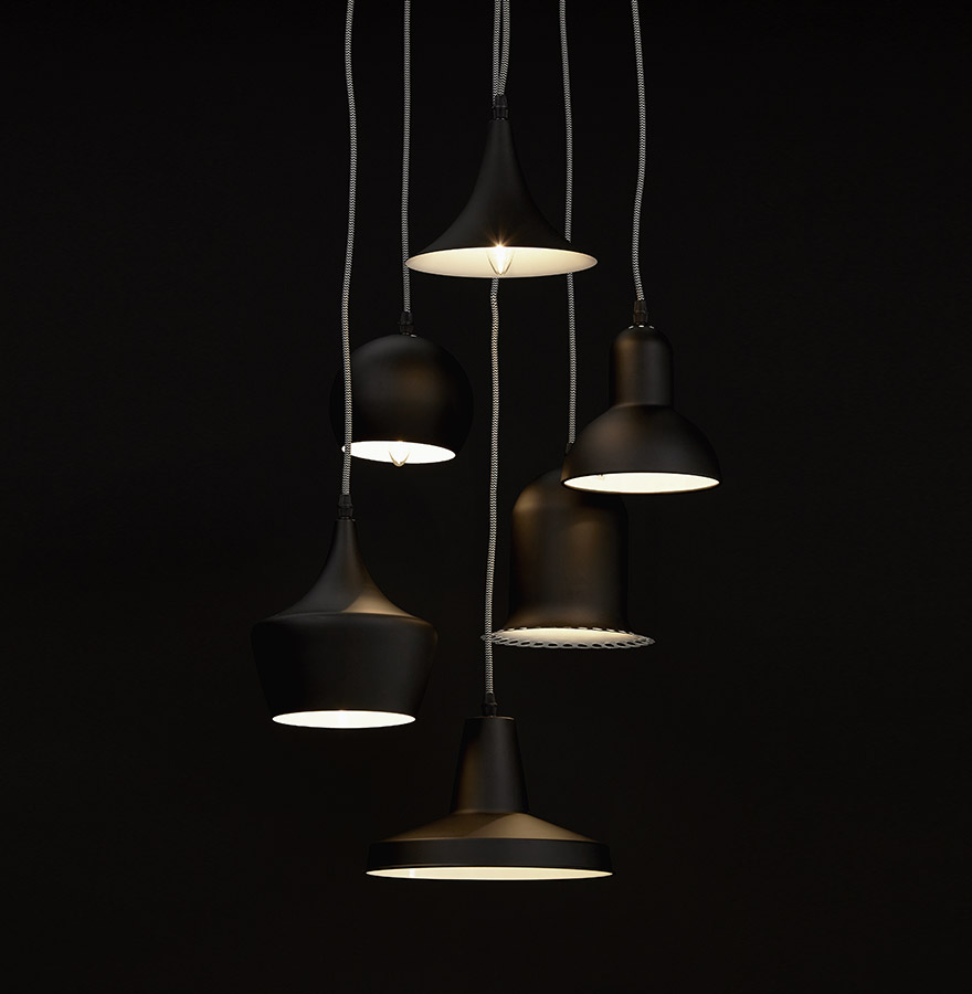 Kokoon Design Multiple Pendant Light 'PIGAL' With 6 Different Lampshades