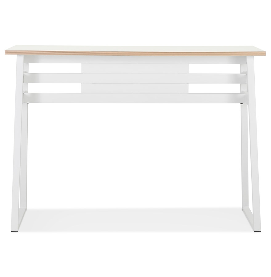 Kokoon Design NIKI' High Bar Table In Wood And White Metal - 150x60 Cm