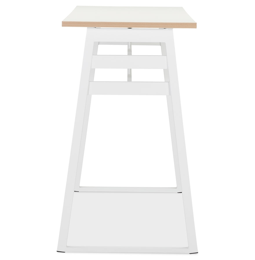 Kokoon Design NIKI' High Bar Table In Wood And White Metal - 150x60 Cm