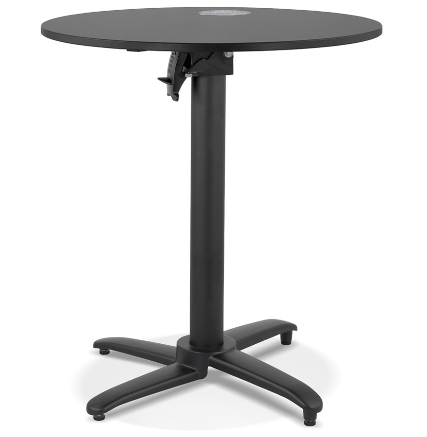 Kokoon Design NOCTALI' Round Black Folding Terrace Table - Ø 68 Cm