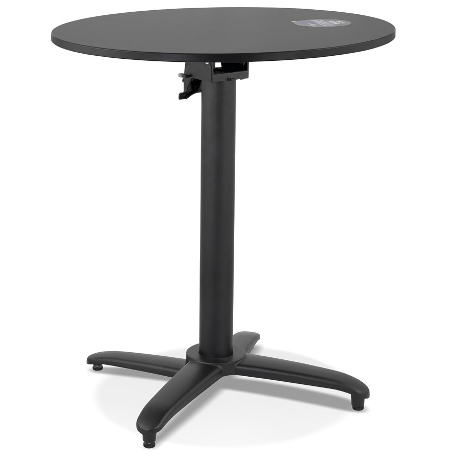 kokoon design NOCTALI' round black folding terrace table - Ø 68 cm