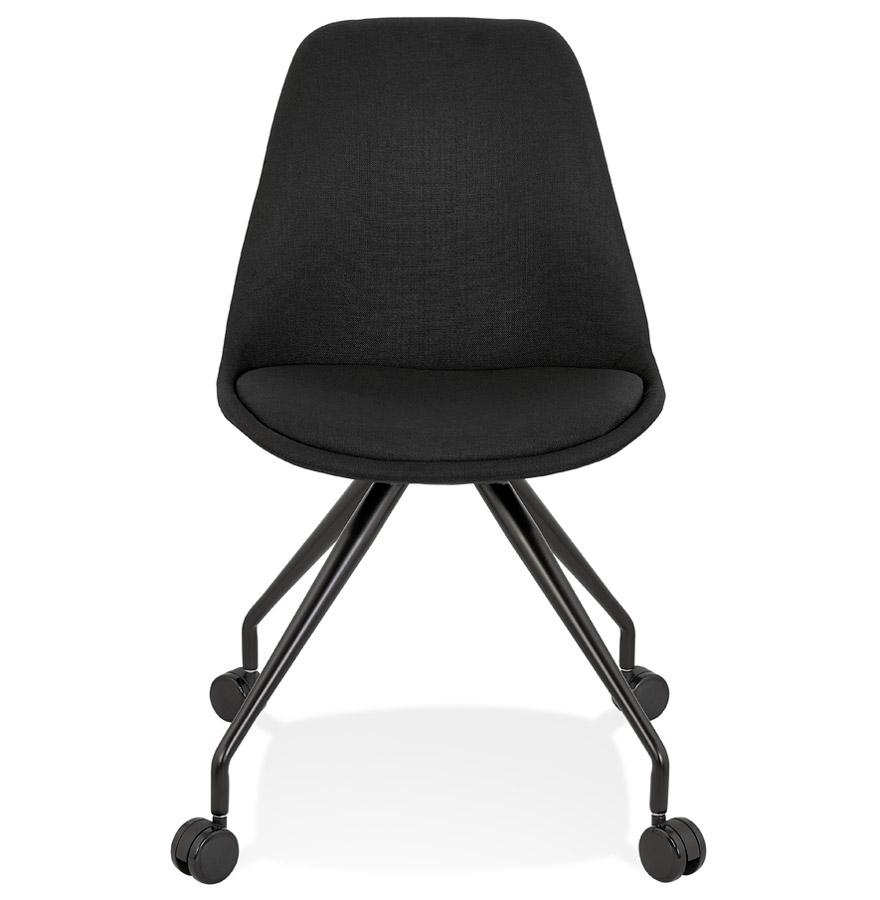 Kokoon Design Office Chair On Casters 'SNAP' In Black Fabric With Black Metal Structure