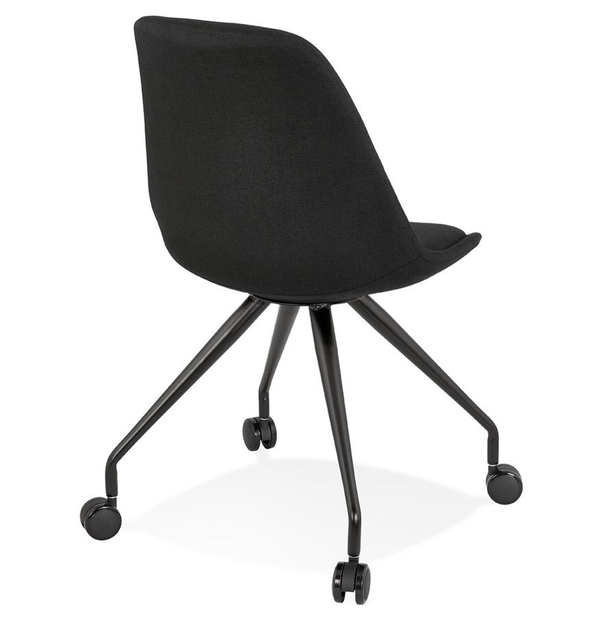 Kokoon Design Office Chair On Casters 'SNAP' In Black Fabric With Black Metal Structure