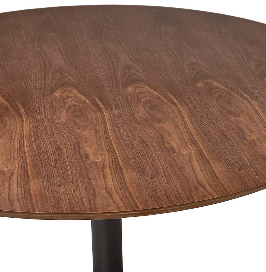 Kokoon Design OSTERIA' High Bar / High Table In Walnut Finish Wood - Ø 90 Cm